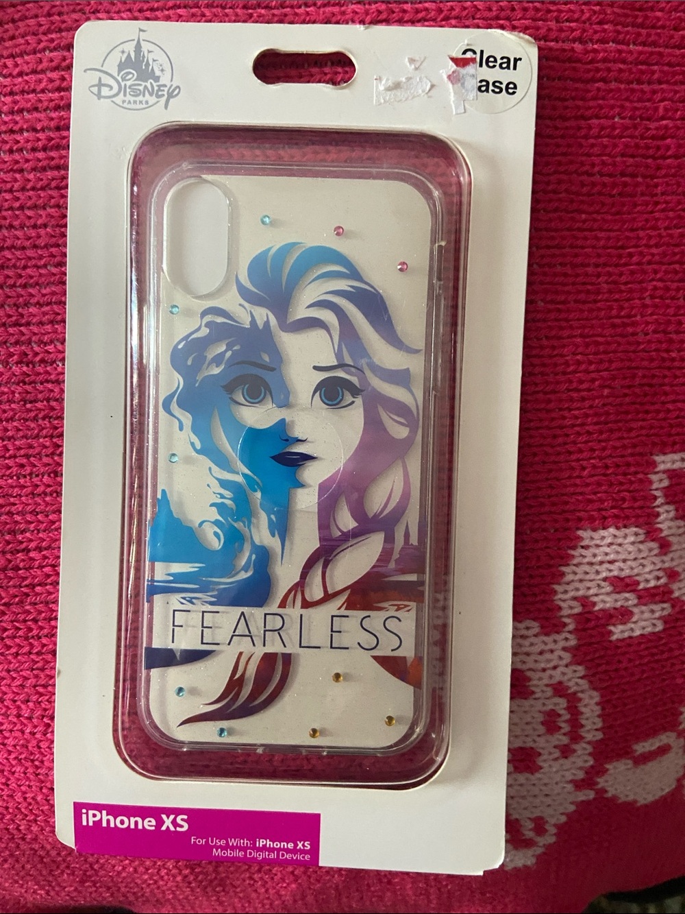 Disney Clear "Fearless" iPhone XS Case with Blue and Purple Accents